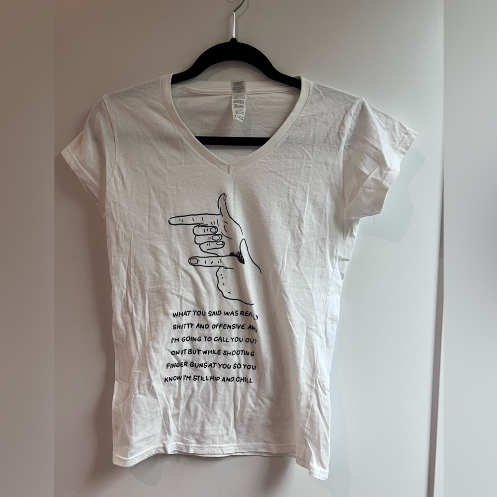 Gildan White Graphic Short Sleeve Tee